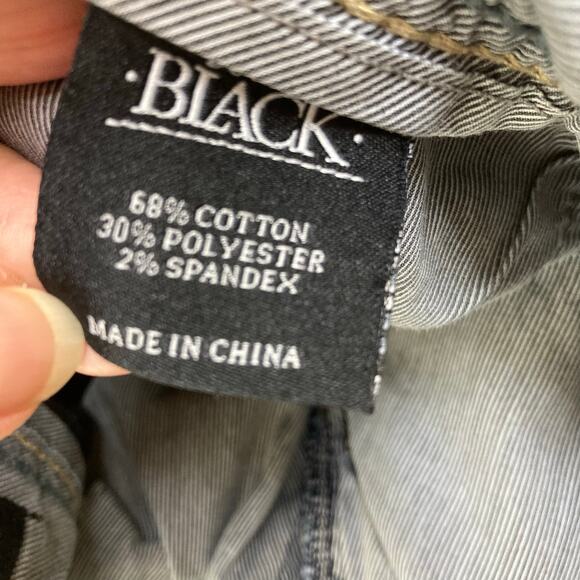 Buckle Black Jeans Fit No 11 Straight Leg Whiskered Thick Stitch Dark Wash 38R - Picture 9 of 12